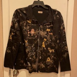 Rhinestone zip jacket
